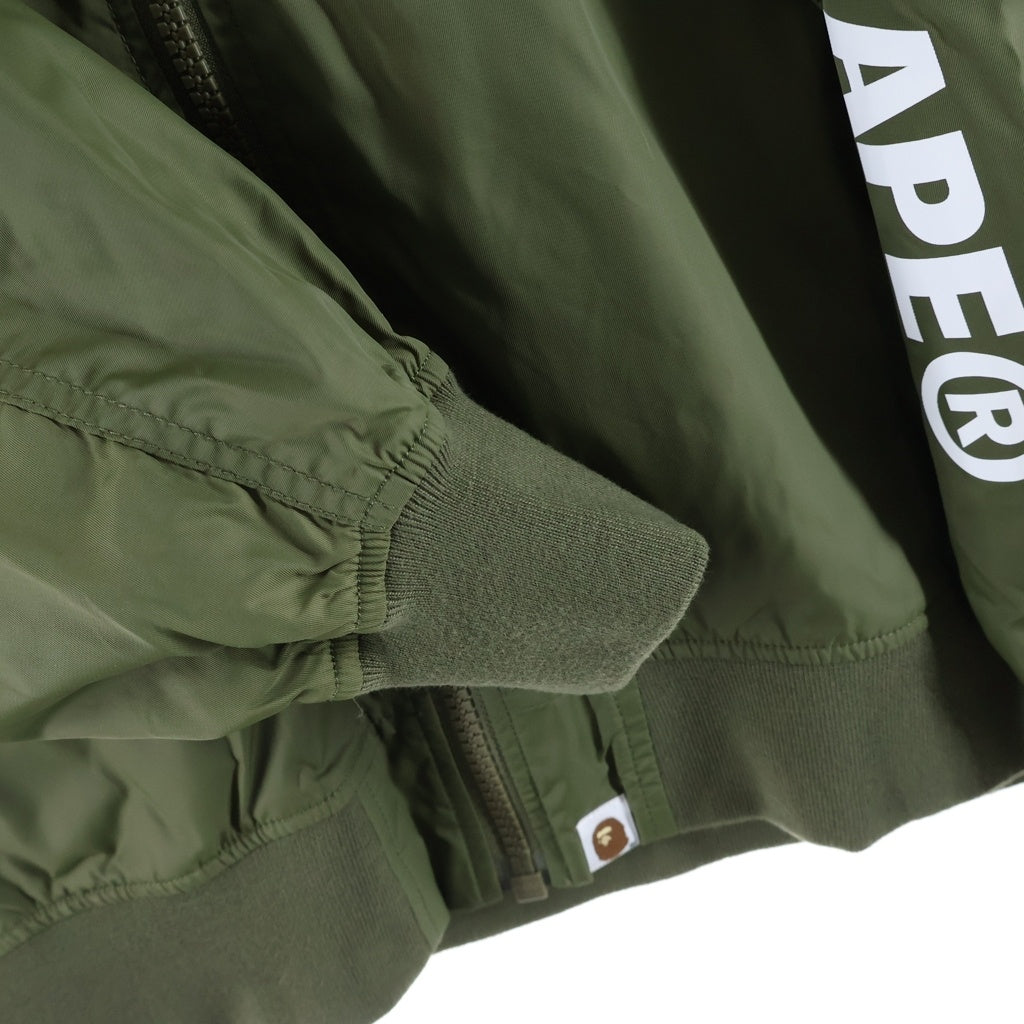 A BATHING APE(アベイシングエイプ) MA-1 フライトジャケット カーキ 001GDE201009X