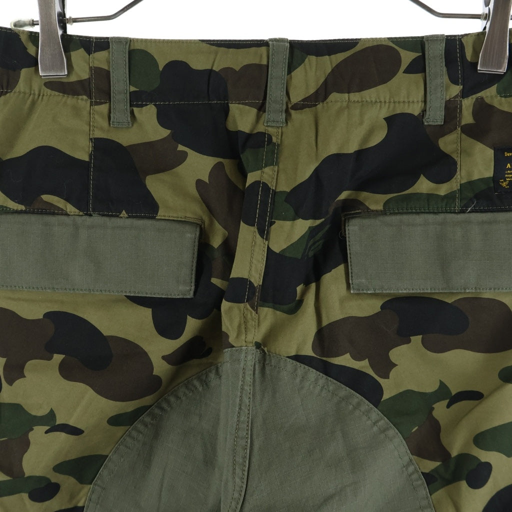 A BATHING APE(アベイシングエイプ) Cargo Short カモフラ カーゴショーツ カーキ 001SPG301025X