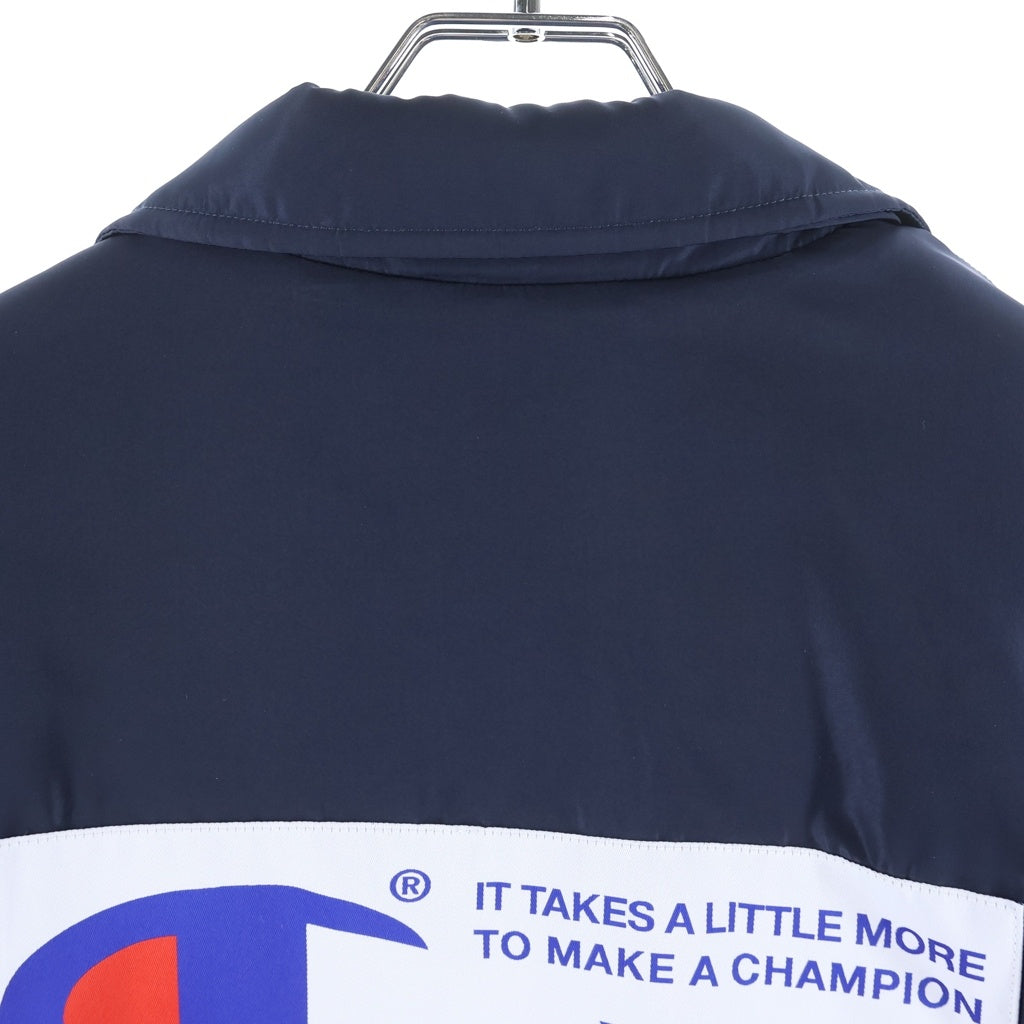 SUPREME(シュプリーム) 18AW ×Champion Label Coaches Jacket チャンピオン ラベル 裏地ボア コーチジャケット ネイビー