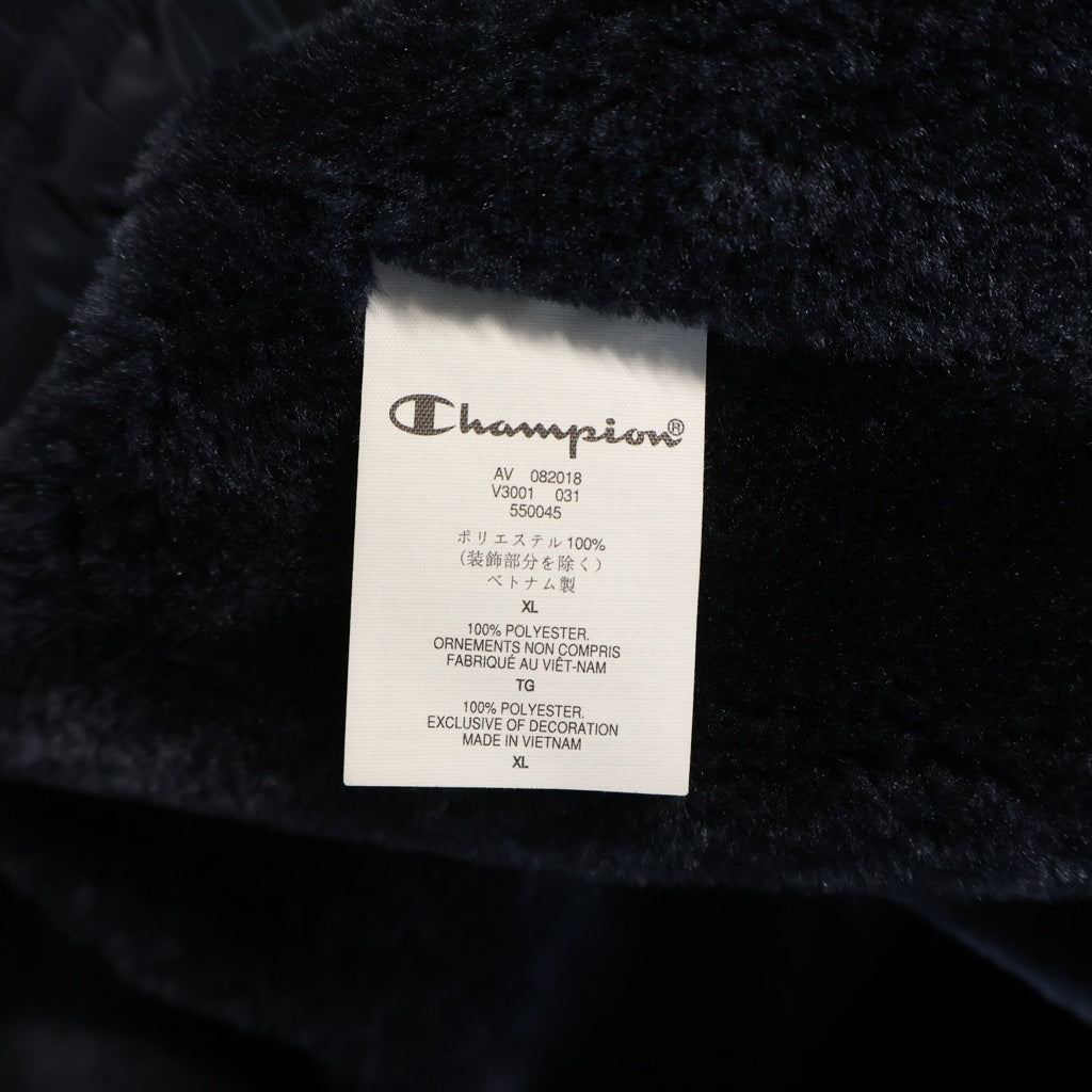 SUPREME(シュプリーム) 18AW ×Champion Label Coaches Jacket チャンピオン ラベル 裏地ボア コーチジャケット ネイビー