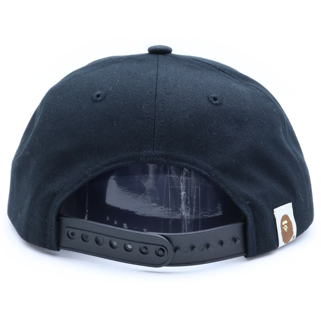 A BATHING APE(アベイシングエイプ) ×NEW ERA College Cap ニューエラ エイプヘッド カレッジロゴ ベースボールキャップ ブラック 001CPD801013X