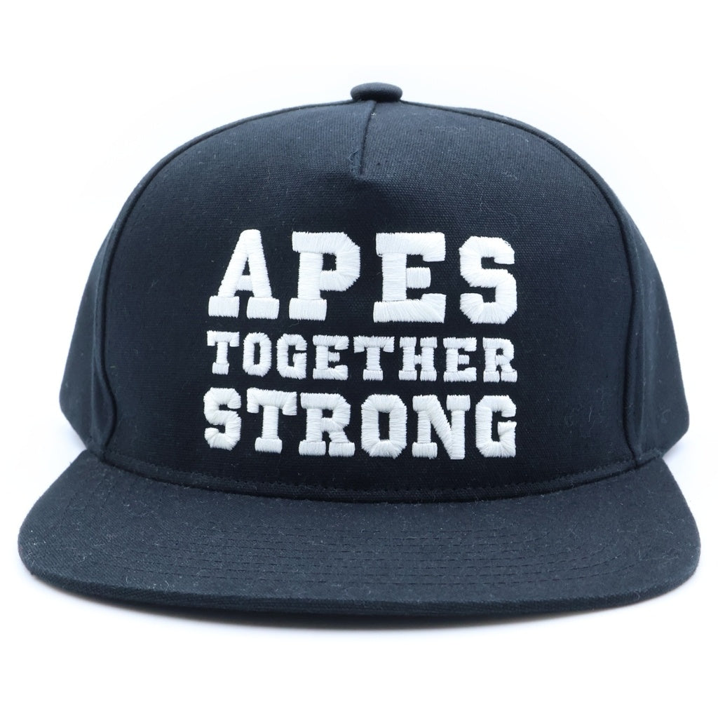 A BATHING APE(アベイシングエイプ) ×NEW ERA College Cap ニューエラ エイプヘッド カレッジロゴ ベースボールキャップ ブラック 001CPD801013X