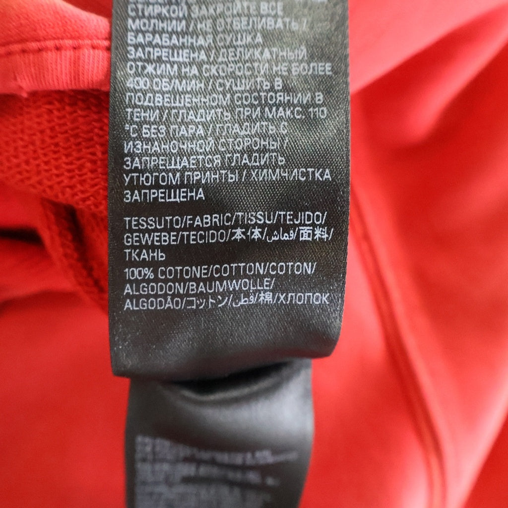 BALENCIAGA(バレンシアガ) 23SS TAPE TYPE RIPPED POCKET ダメージ加工バックロゴプリントジップアップパーカー レッド 744451TOVB1