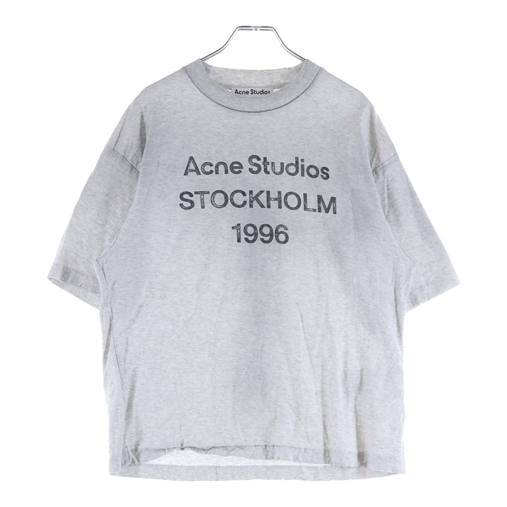 Acne Studios(アクネ ストゥディオズ) STOCKHOLM 1996 ストックホルム クルーネック 半袖Tシャツ カットソー グレー FN-UX-THHI000017-CL201