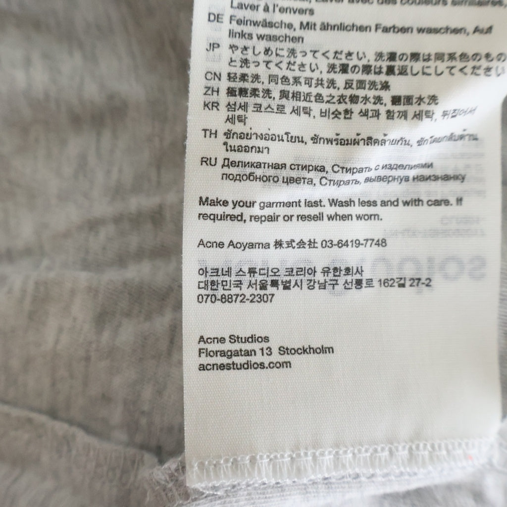 Acne Studios(アクネ ストゥディオズ) STOCKHOLM 1996 ストックホルム クルーネック 半袖Tシャツ カットソー グレー FN-UX-THHI000017-CL201