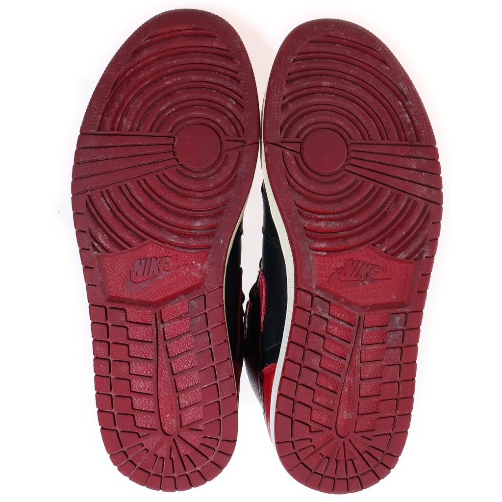 NIKE(ナイキ) AIR JORDAN 1 RETRO HIGH OG エアジョーダン1 レトロ ハイカットスニーカー ブラック/レッド US9/27cm 555088-001
