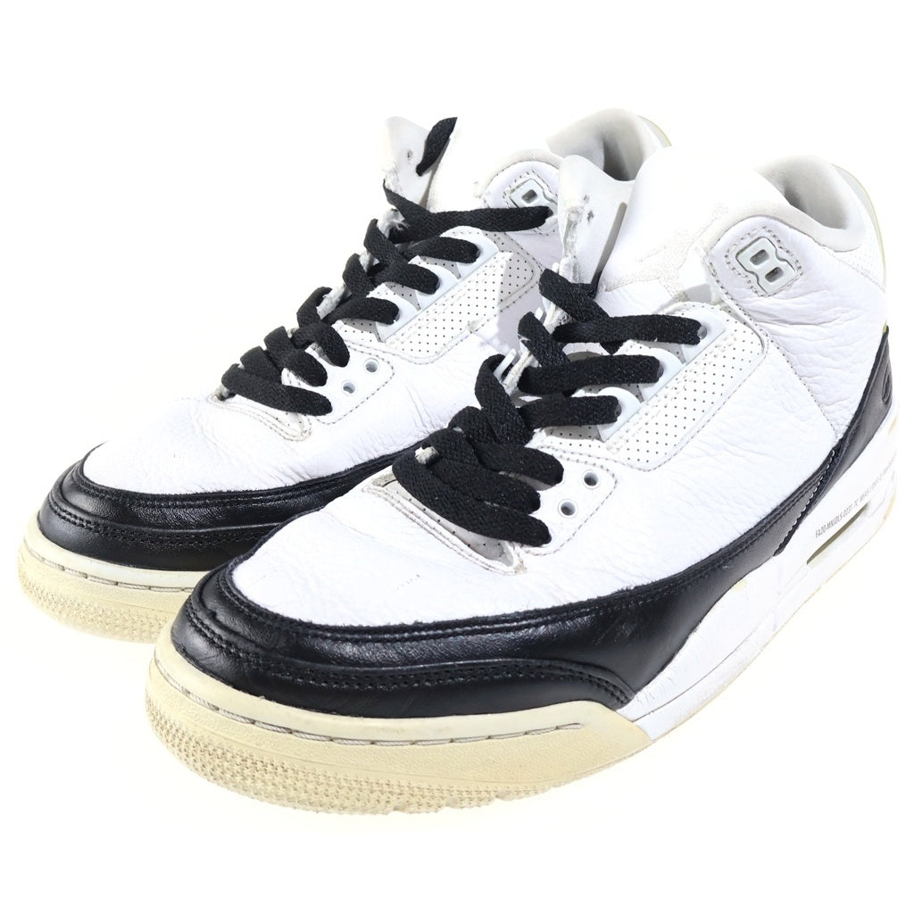 NIKE(ナイキ) ×Fragment AIR JORDAN 3 フラグメント エアジョーダン3 ハイカットスニーカー ホワイト/ブラック US9/27cm DA3595-100
