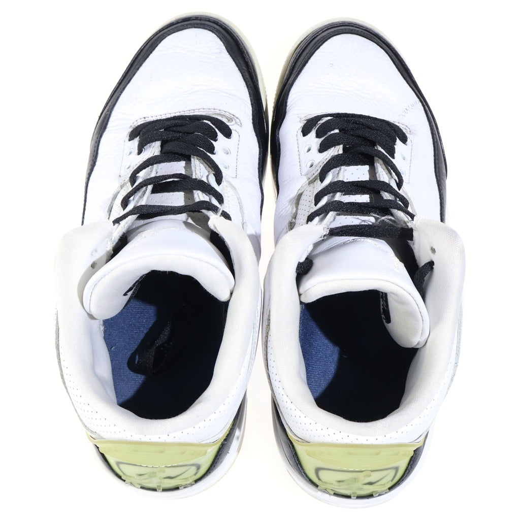 NIKE(ナイキ) ×Fragment AIR JORDAN 3 フラグメント エアジョーダン3 ハイカットスニーカー ホワイト/ブラック US9/27cm DA3595-100
