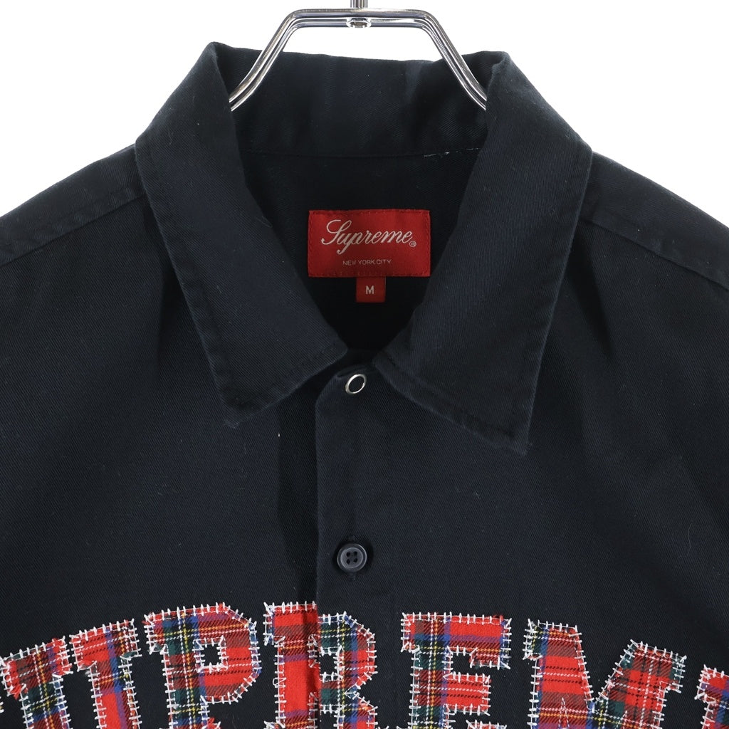 SUPREME(シュプリーム) 23SS Bunnies S/S Work Shirt バニーズ エスエス ワーク シャツ ボタンフライ フロント刺繍 ブラック