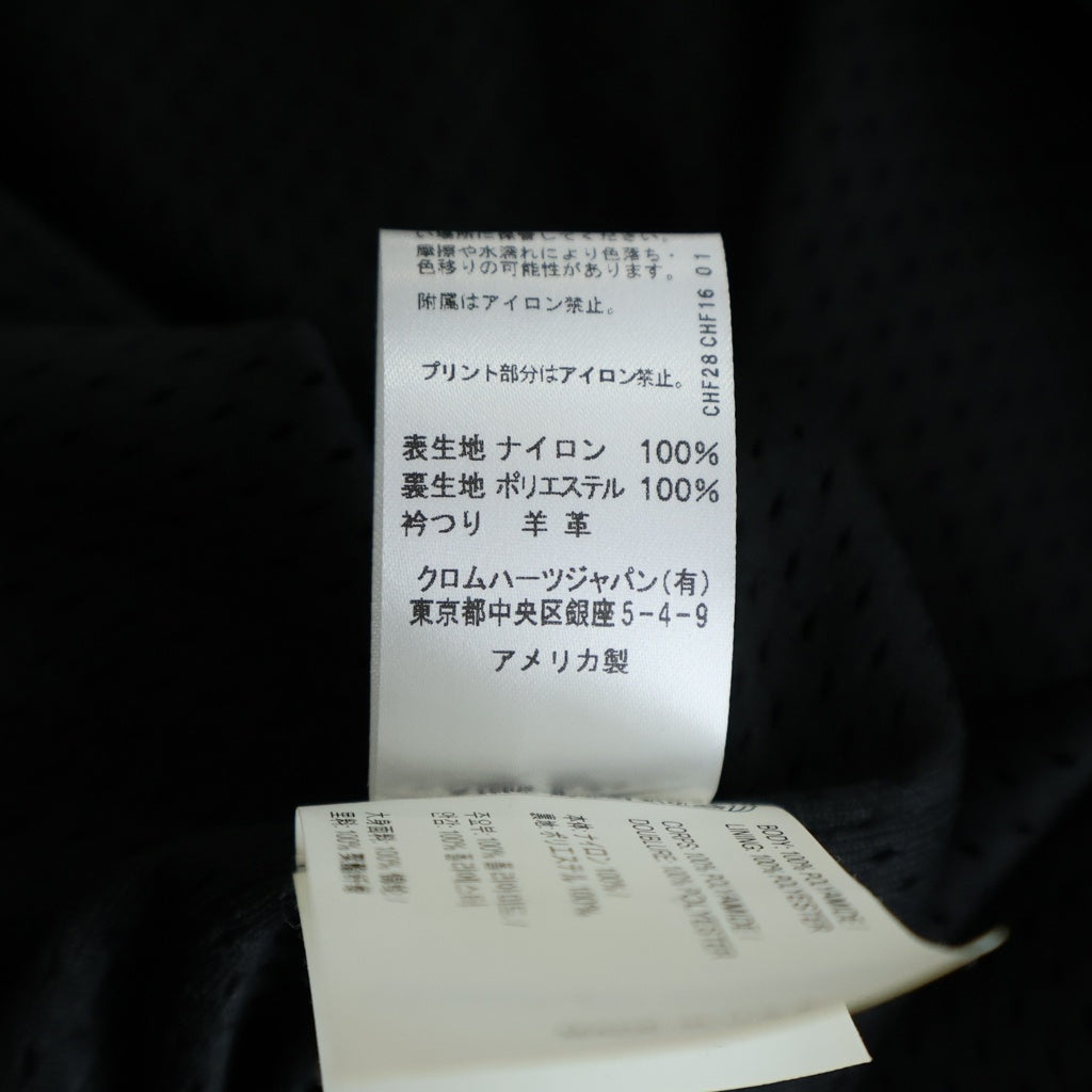 CHROME HEARTS(クロムハーツ) RIGGINS FBRC 英字プリントナイロンコーチジャケットブルゾン ブラック