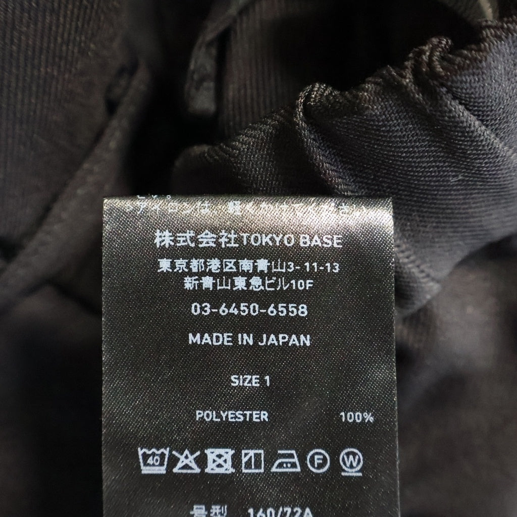 PUBLIC TOKYO(パブリック トウキョウ) GRツイルエバークリーステーパードスラックス パンツ ウエストゴム ブラック 155541004