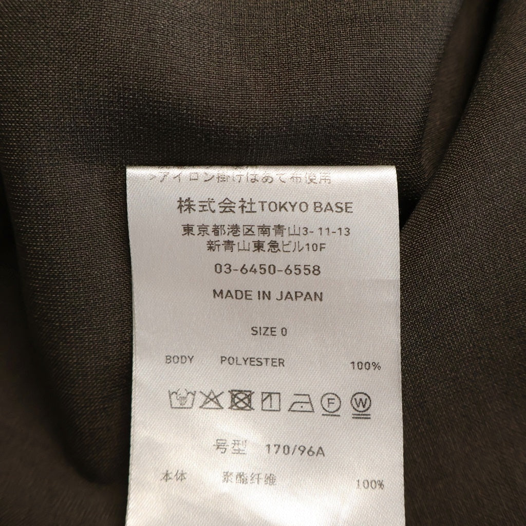 PUBLIC TOKYO(パブリック トウキョウ) コンフォートリラックスレギュラーシャツ 長袖 ポリエステル ブラウン 155200007