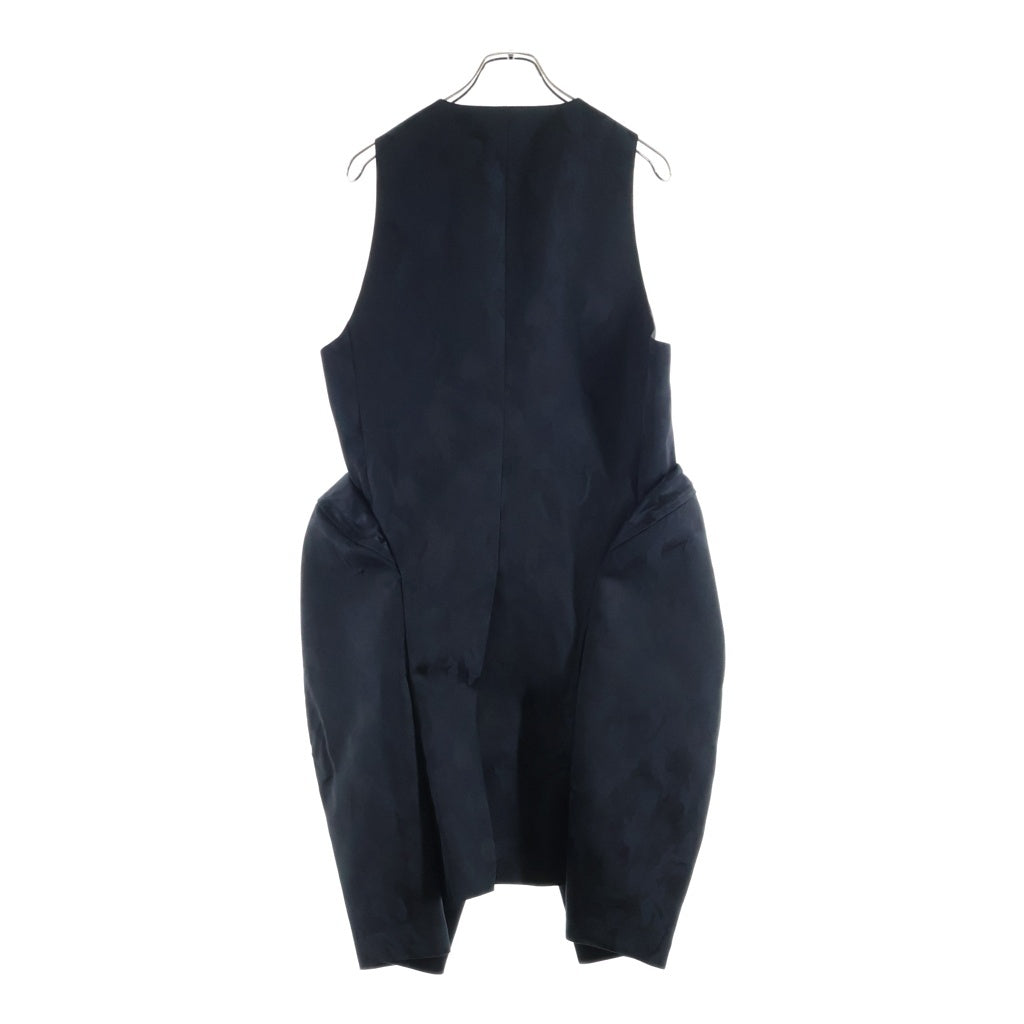 COMME des GARCONS HOMME PLUS(コムデギャルソンオムプリュス) 26SS ロングジレ ナイロン ベスト コレクションピース ブラック PQ-A004