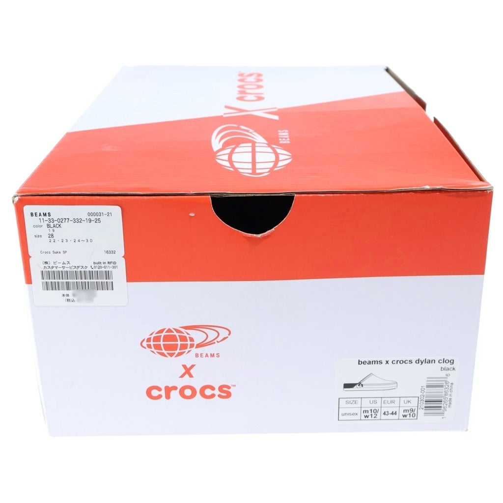 Crocs(クロックス) 24AW × BEAMS Suka DYLAN CLOG タイガー刺繍 キルティング クロックス サンダル ブラック US10/28cm 11-33-0277-332-19-25