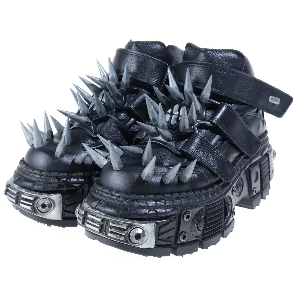 NEW ROCK(ニューロック) M-WALL285P-C4 メタルロック メタルスパイク スタッズ 厚底ブーツ ブラック 4571654551720