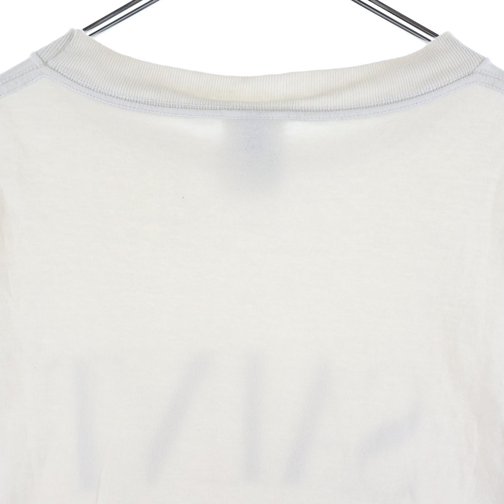 SAINT MICHAEL(セントマイケル) 24AW SAINT SS TEE ヴィンテージ加工 ロゴプリント 半袖Tシャツ ホワイト SM-YS1-0000-008
