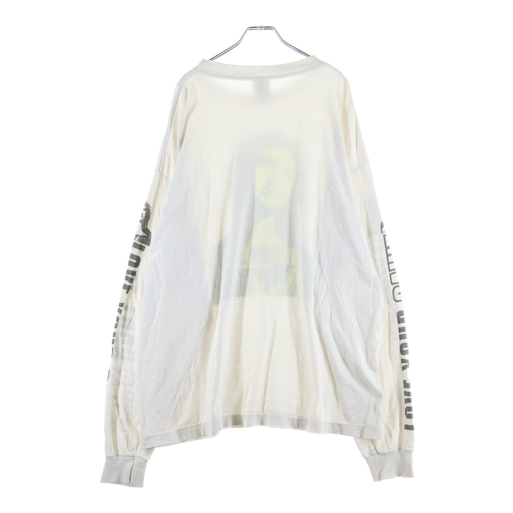SAINT MICHAEL(セントマイケル) 24AW LS TEE LOVE YOUR SAINT ラブユアセント 長袖Tシャツ ロンT ホワイト SM-YS1-0000-017