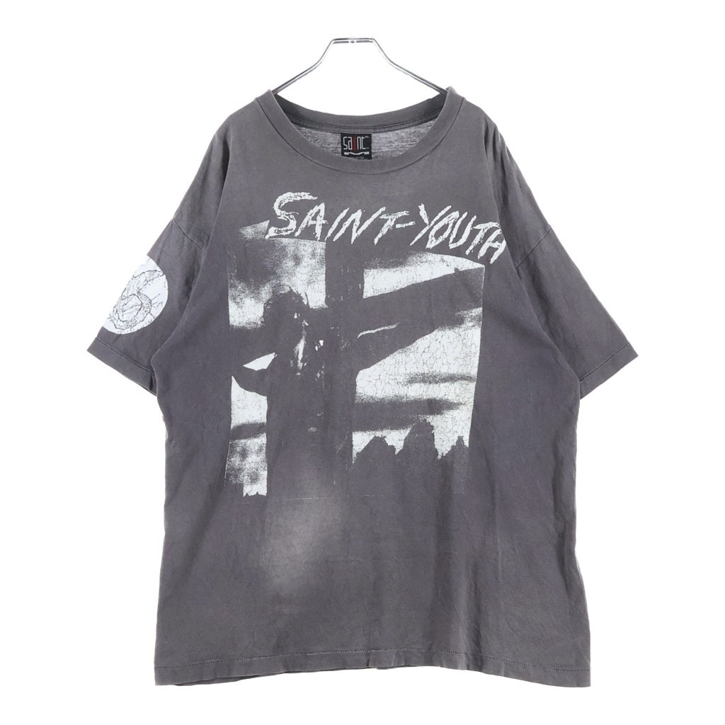 SAINT MICHAEL(セントマイケル) 22SS SS TEE MX6 グラフィックプリント 半袖Tシャツカットソー グレー SM-S22-0000-004