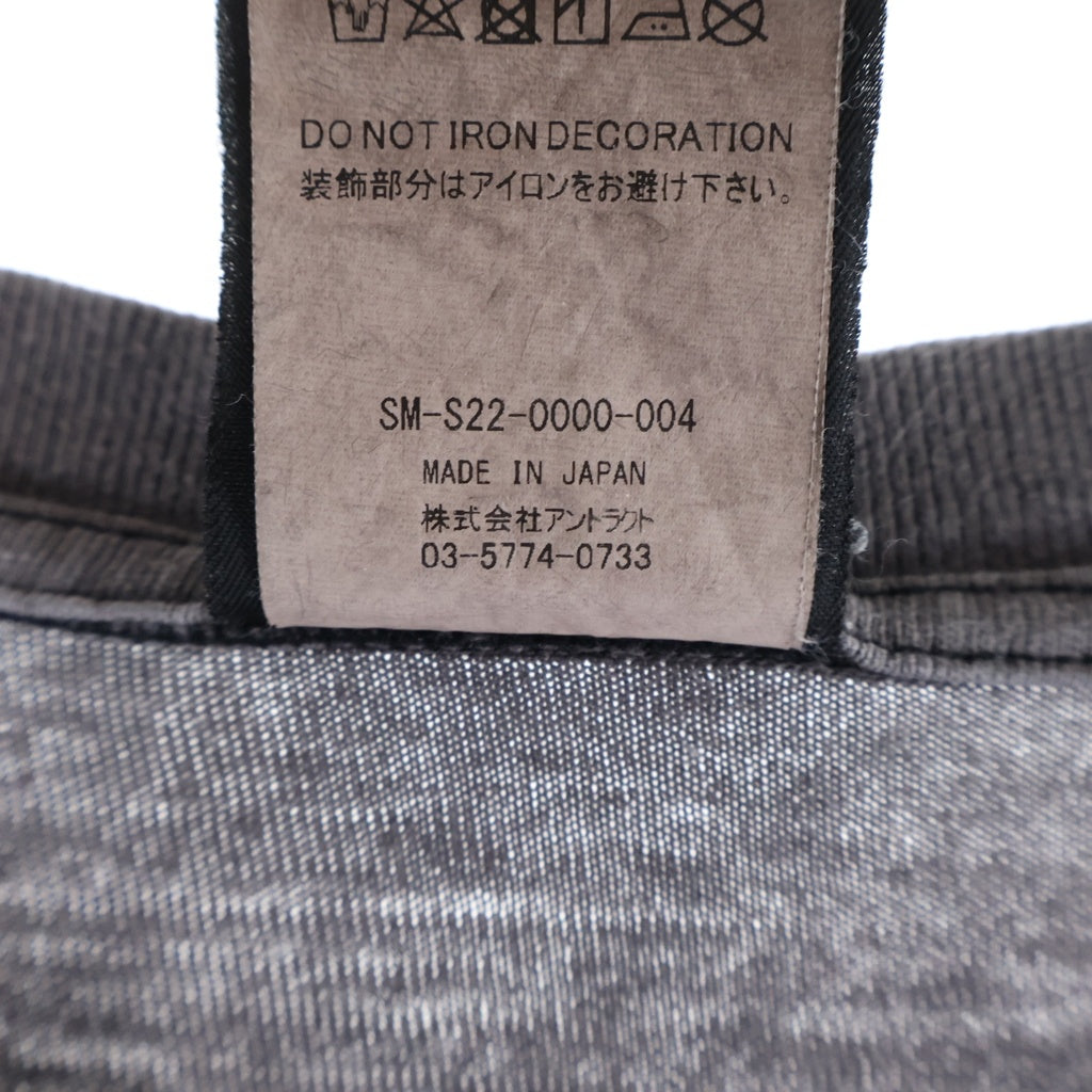 SAINT MICHAEL(セントマイケル) 22SS SS TEE MX6 グラフィックプリント 半袖Tシャツカットソー グレー SM-S22-0000-004