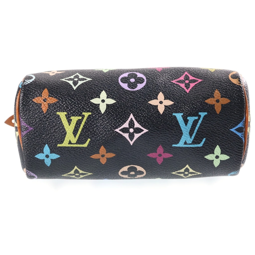 LOUIS VUITTON(ルイヴィトン) モノグラムマルチカラー ミニスピーディ ショルダーバッグ ミニハンドバッグ ブラック レザー×PVC M92644 ゴールド金具 レディース
