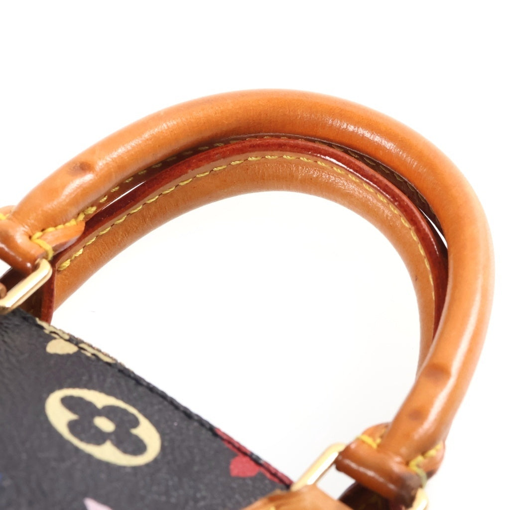 LOUIS VUITTON(ルイヴィトン) モノグラムマルチカラー ミニスピーディ ショルダーバッグ ミニハンドバッグ ブラック レザー×PVC M92644 ゴールド金具 レディース
