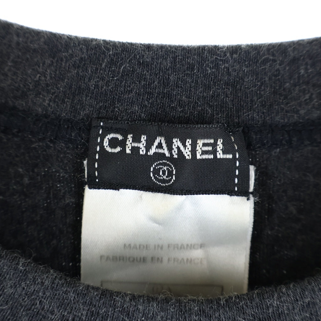 CHANEL(シャネル) ロゴサイドライン ノースリーブニット チャコールグレー P19898V11587 レディース