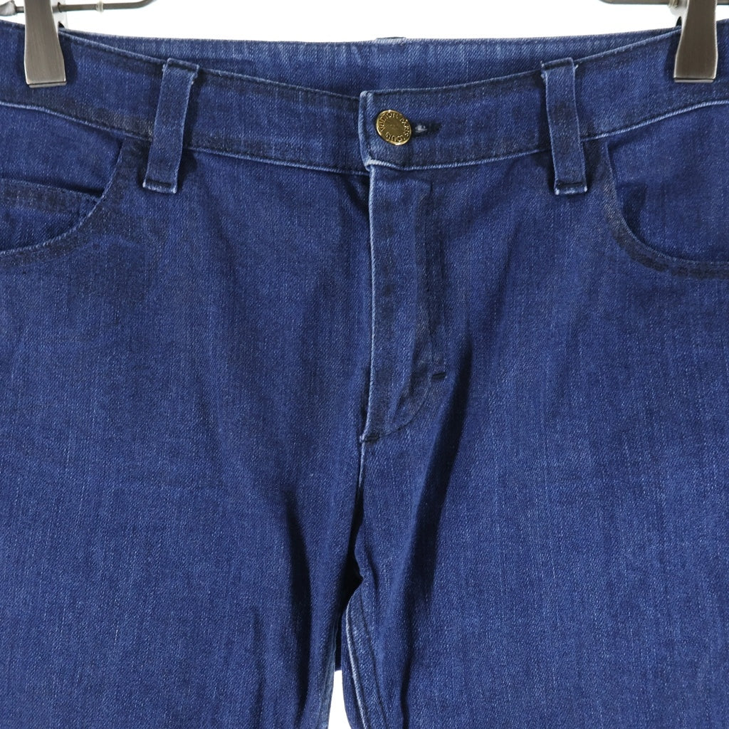 LOUIS VUITTON(ルイヴィトン) 12AW レザーパッチ デニムパンツ ジーンズ インディゴ レディース PW122W F2PA21BBG