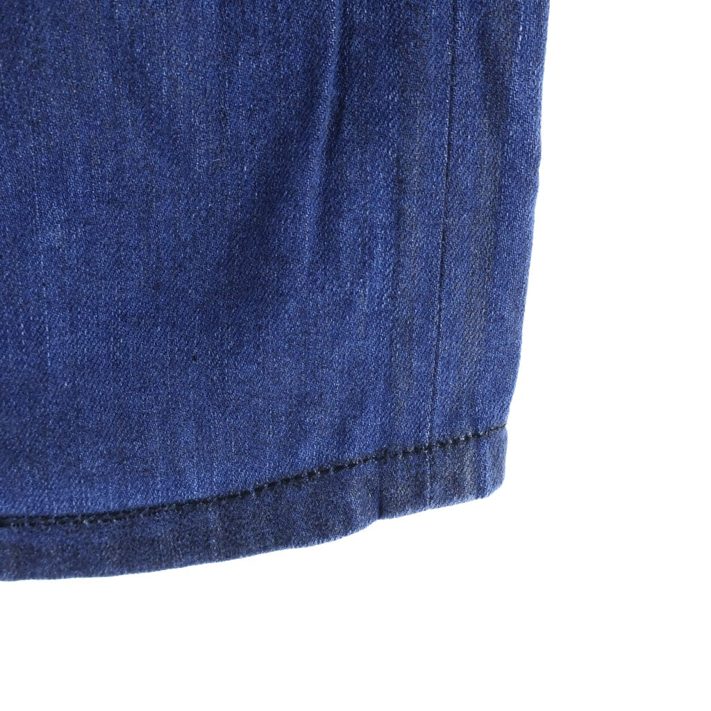 LOUIS VUITTON(ルイヴィトン) 12AW レザーパッチ デニムパンツ ジーンズ インディゴ レディース PW122W F2PA21BBG