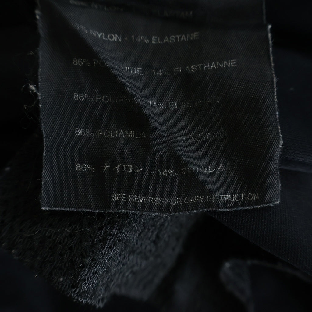 PRADA(プラダ) スポーツライン スタンドカラー ハーフジップ ロングスリーブ 長袖Tシャツ カットソー ブラック レディース