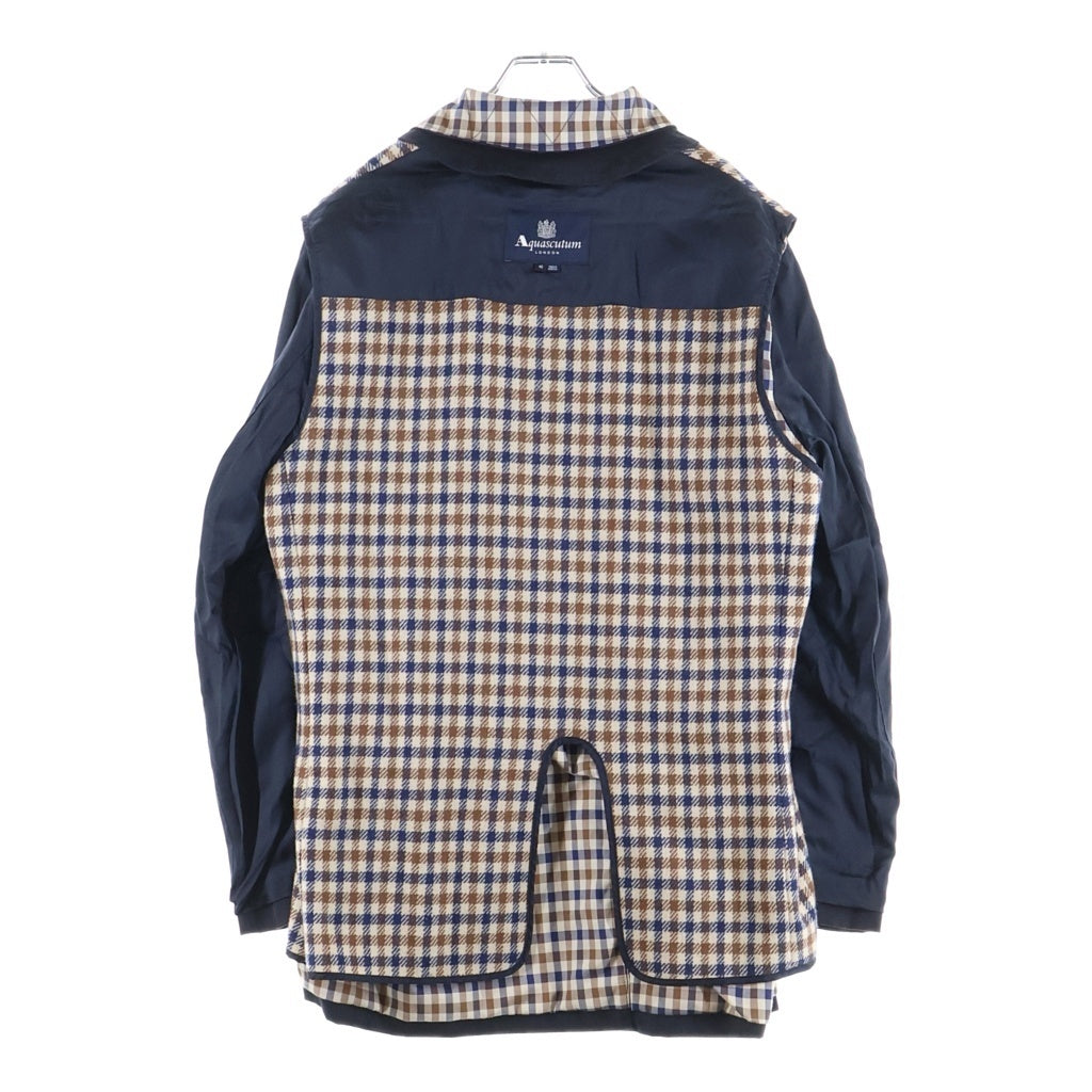 Acuascutum(アクアスキュータム) リバーシブル ステンカラー トレンチコート ネイビー