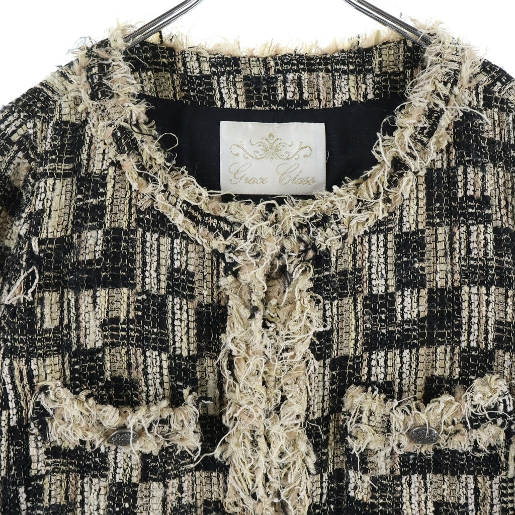 GRACE CONTINENTAL(グレースコンチネンタル) Tweed Pattern Jacket ツイードパターンジャケット コート マルチ