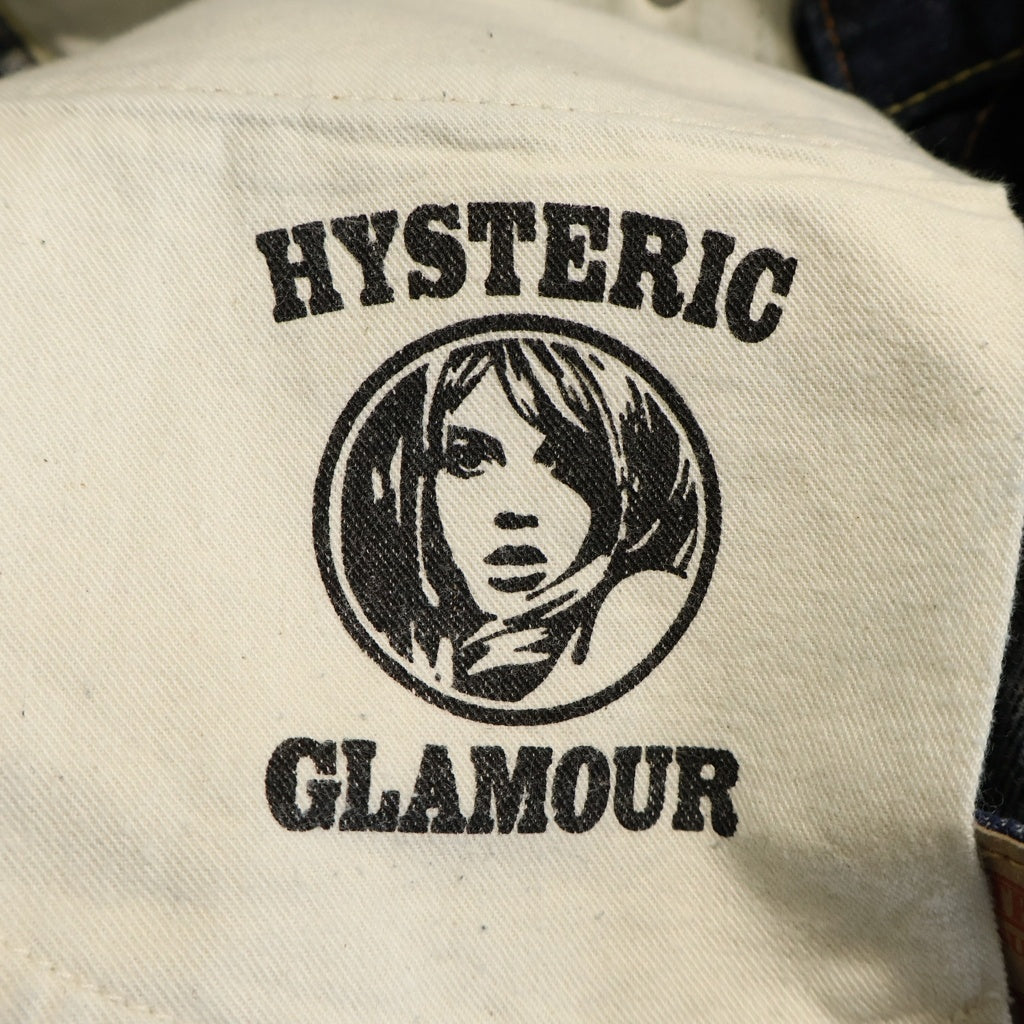 HYSTERIC GLAMOUR(ヒステリックグラマー) スタッズデザイン ボタンフライ スリム デニムパンツ インディゴ 0233AP12