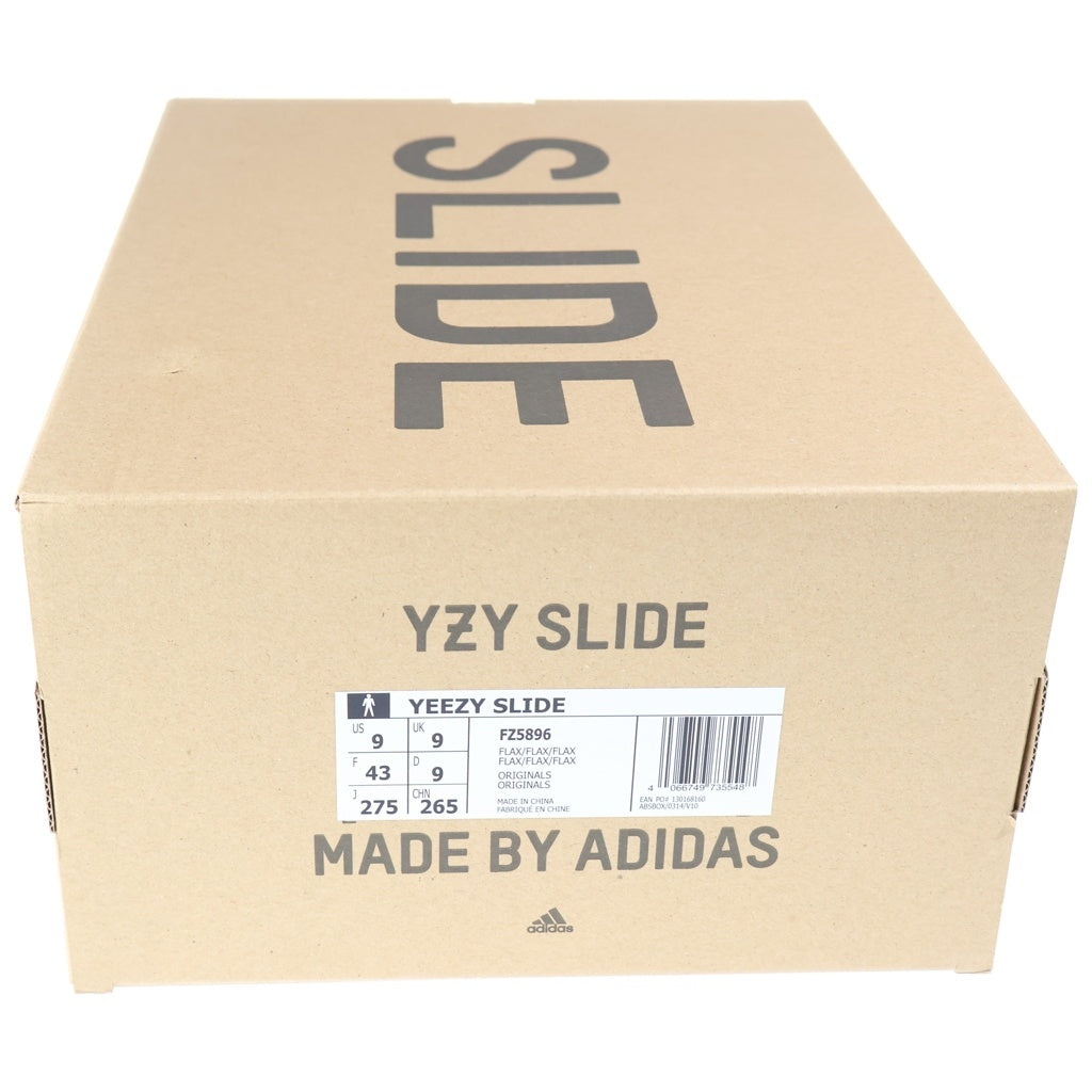 adidas(アディダス) YEEZY SLIDE FLAX イージースライド フラックス サンダル ブラウン US9/27.5cm FZ5896