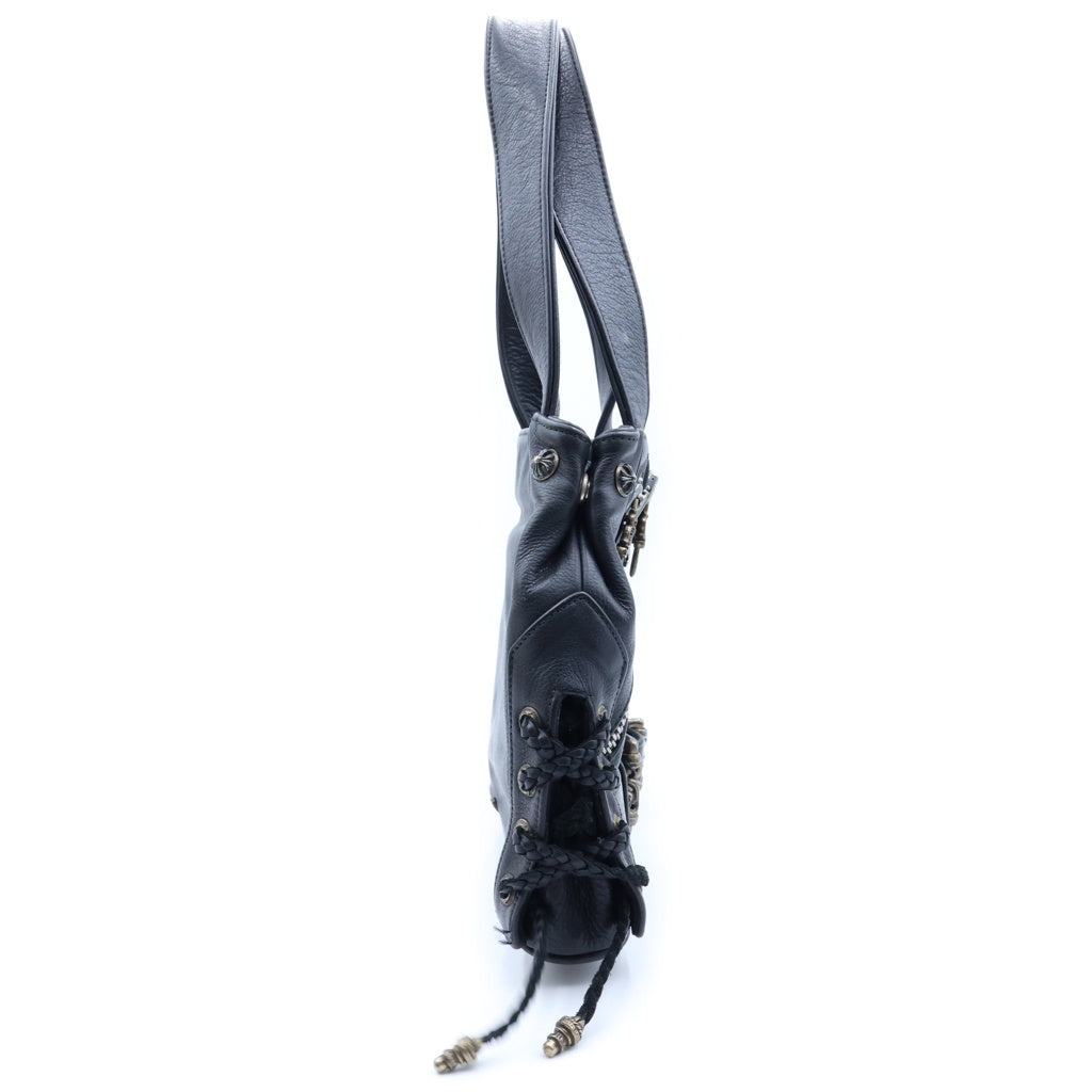 CHROME HEARTS(クロムハーツ) JJ DEAN SMALL JJディーン スモール レザーライダース ハンドバッグ ブラック/シルバー