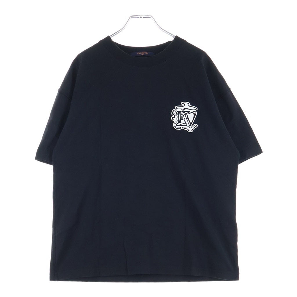 LOUIS VUITTON(ルイヴィトン) グラフィックデザイン クルーネック 半袖Tシャツ カットソー ブラック RM192 NPG HHY90W