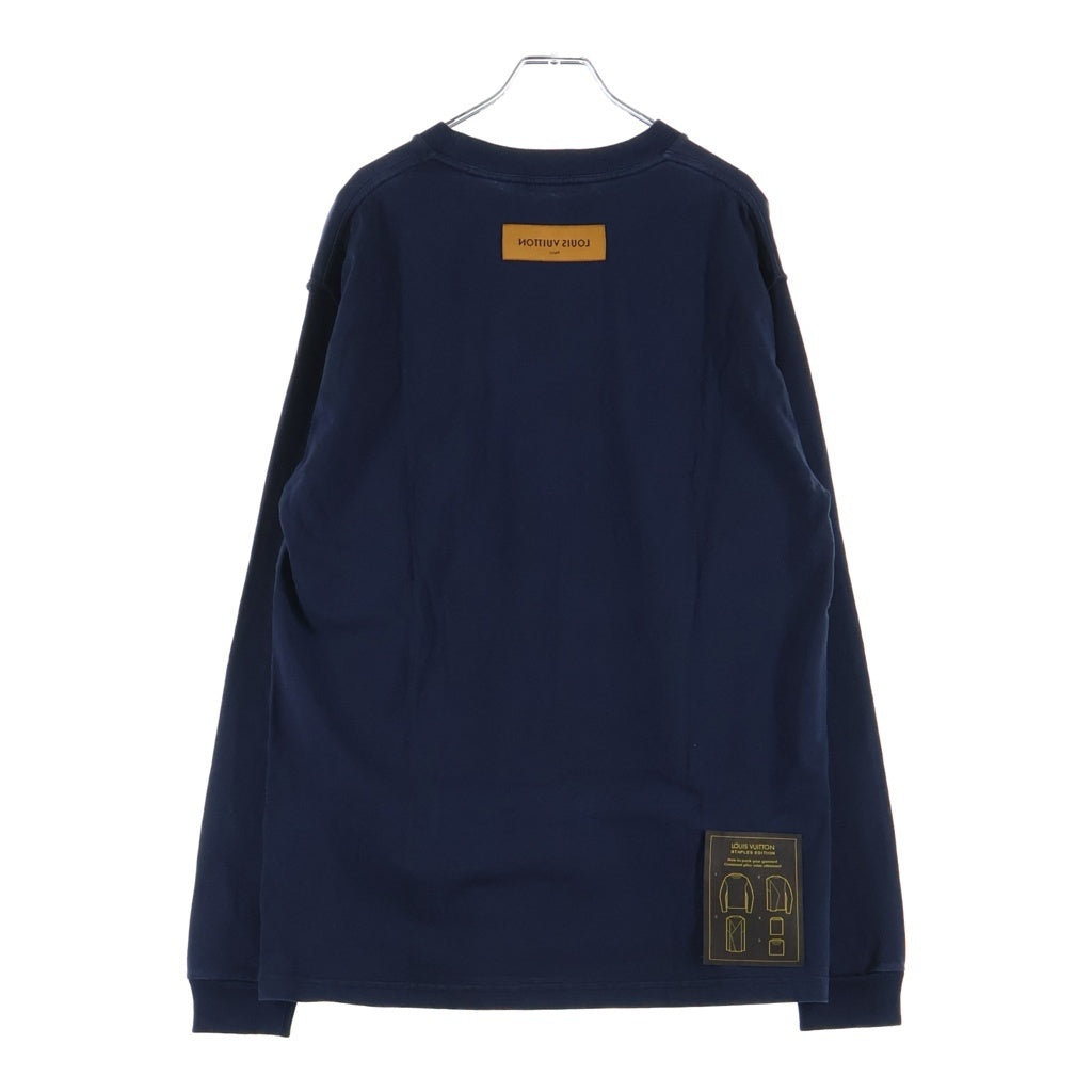 LOUIS VUITTON(ルイヴィトン) インサイドアウトデザイン クルーネック ロングスリーブ 長袖Tシャツ カットソー ブラック RM211 JYM HIY46W