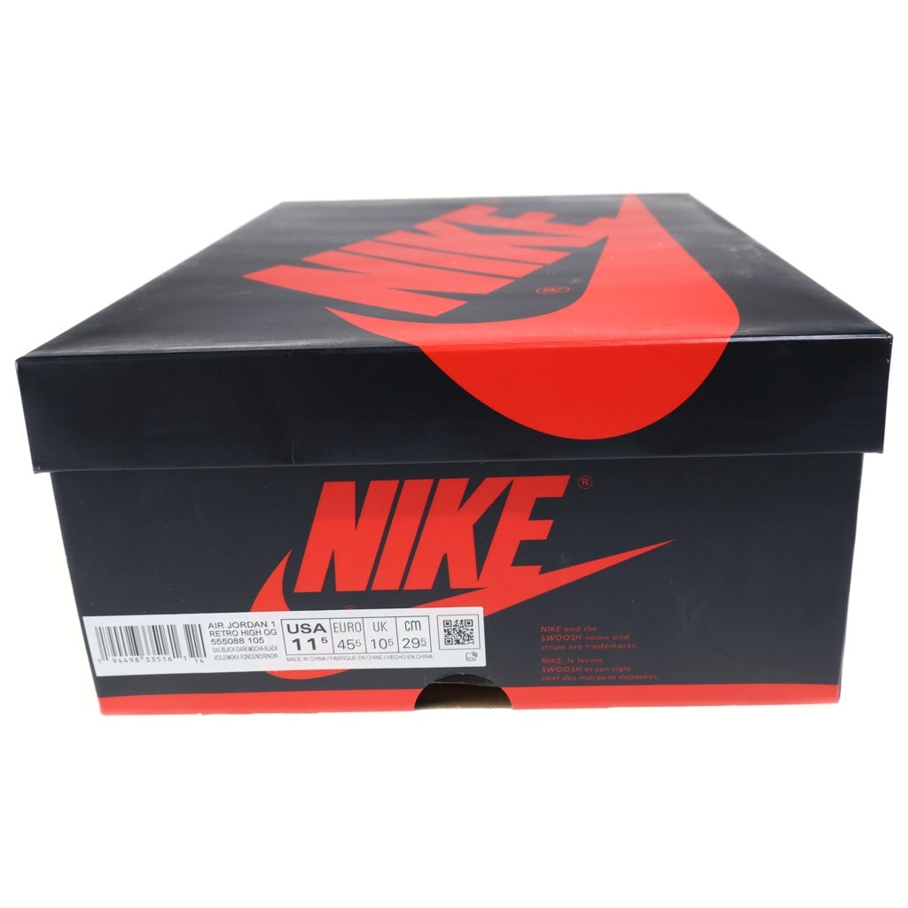 NIKE(ナイキ) AIR JORDAN1 HIGH OG SAIL 555088-105 エアジョーダン1 セイル ハイカットスニーカー ホワイト/ブラウン US11.5/29.5cm