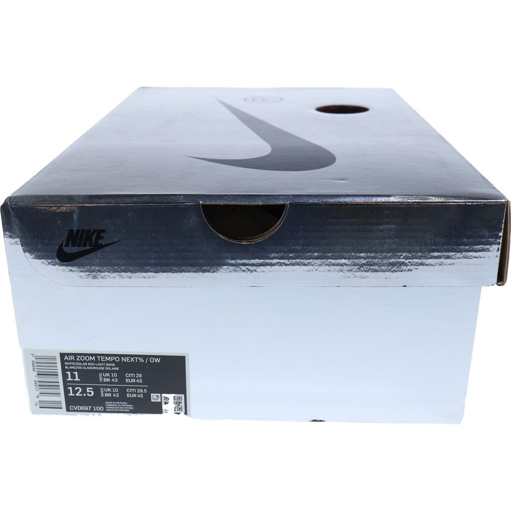 NIKE(ナイキ) ×Off-White AIR ZOOM TEMPO NEXT% FLYKNIT CV0697-100 オフホワイト エアズーム テンポ ネクスト フライニット ローカットスニーカー ホワイト/ピンク US11/29cm