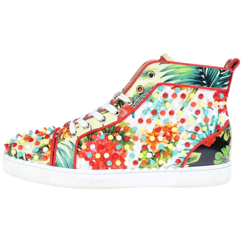 CHRISTIAN LOUBOUTIN(クリスチャンルブタン) 16SS LOUIS ORLATO FLAT TOILE HAWAII / CALF ルイス オルラート フラット ハワイアン柄 ハイカットスニーカー マルチ 1160756
