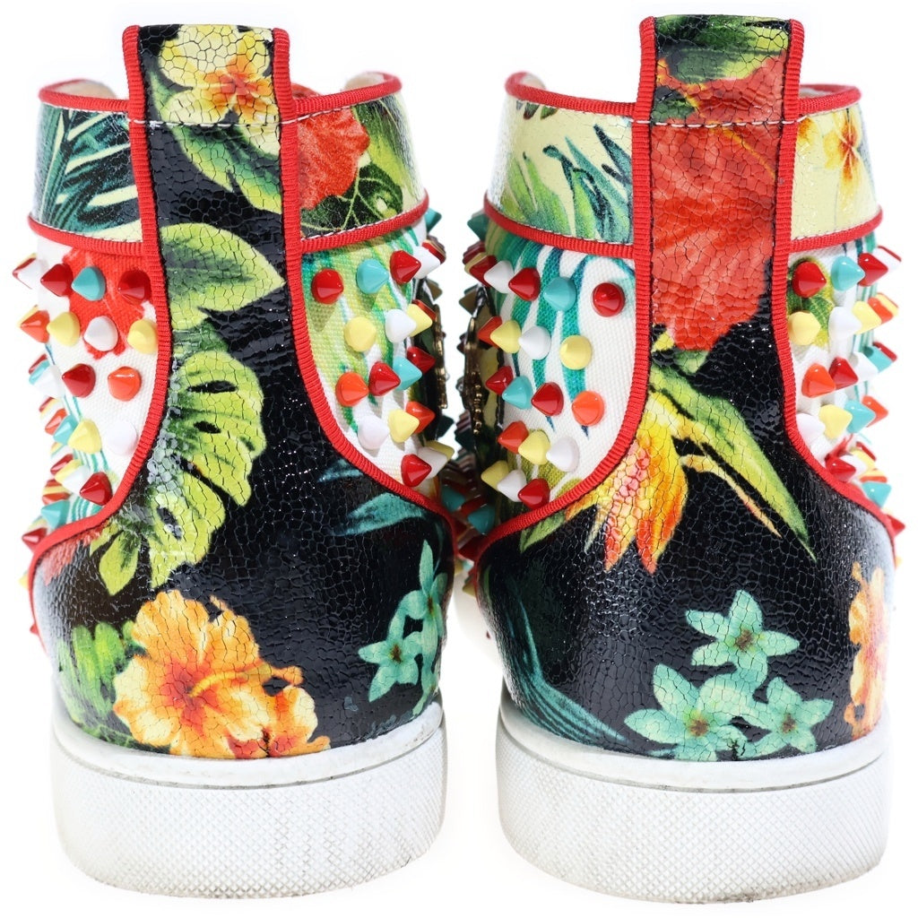 CHRISTIAN LOUBOUTIN(クリスチャンルブタン) 16SS LOUIS ORLATO FLAT TOILE HAWAII / CALF ルイス オルラート フラット ハワイアン柄 ハイカットスニーカー マルチ 1160756