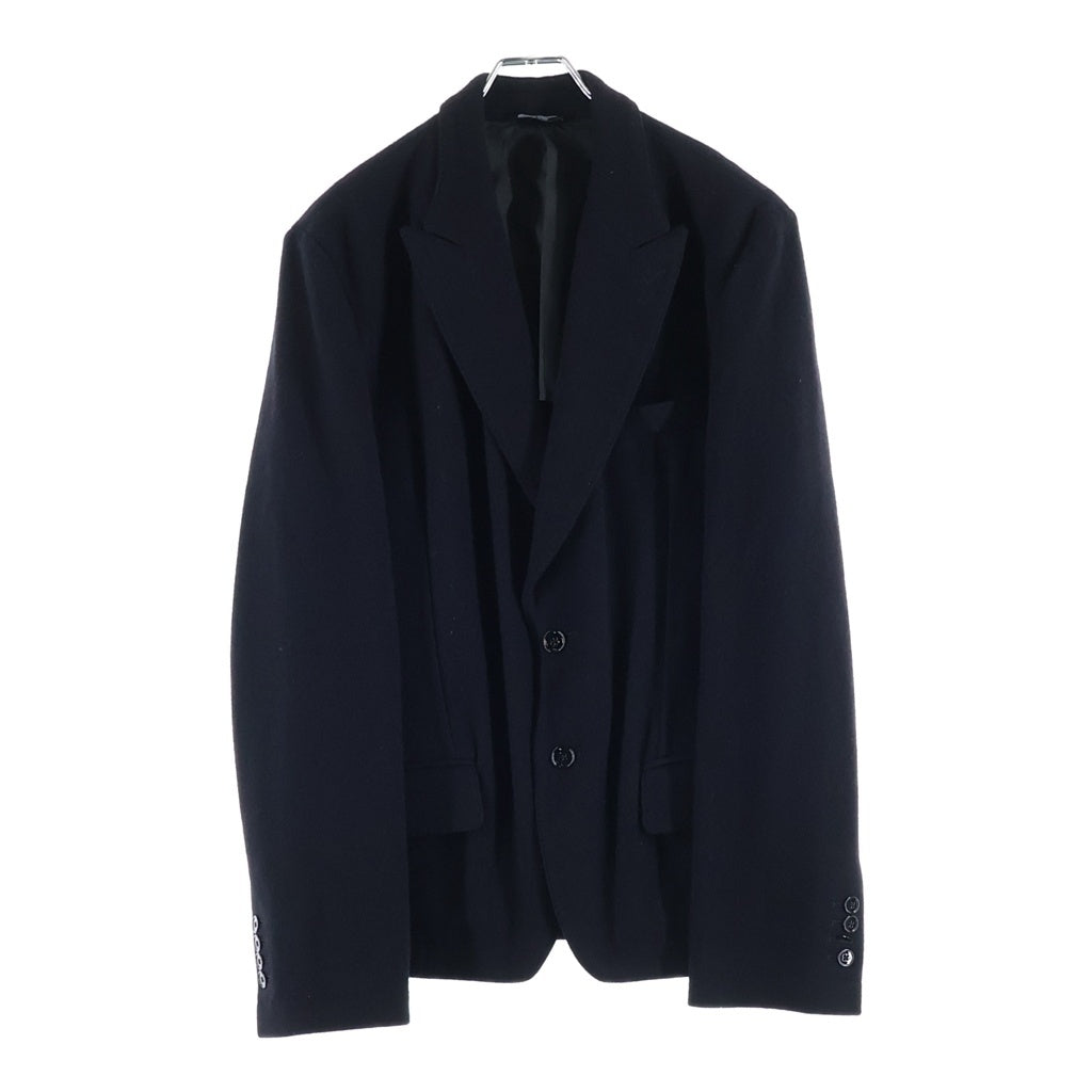 DOLCE & GABBANA(ドルチェアンドガッバーナ) ノッチドラペル 2B ウール テーラード ジャケット ブラック G2AP1T
