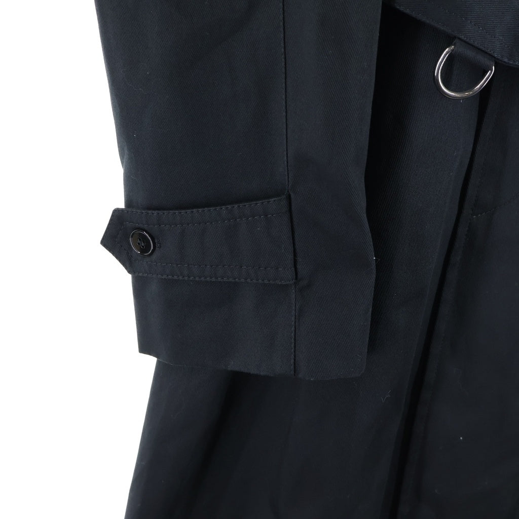 DOLCE & GABBANA(ドルチェアンドガッバーナ) ベルトデザイン 4B ステンカラーコート ブラック G0246T