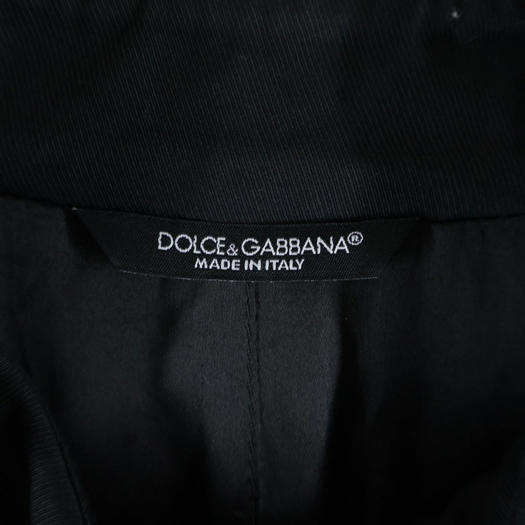 DOLCE & GABBANA(ドルチェアンドガッバーナ) ベルトデザイン 4B ステンカラーコート ブラック G0246T