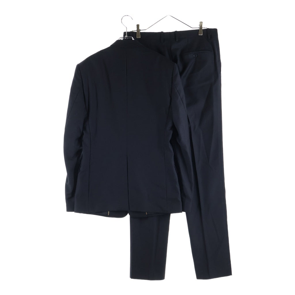 DOLCE & GABBANA(ドルチェアンドガッバーナ) フラップポケット 1B 幾何学総柄 テーラードジャケット センタープレス ストレート スラックス パンツ セットアップ ブラック
