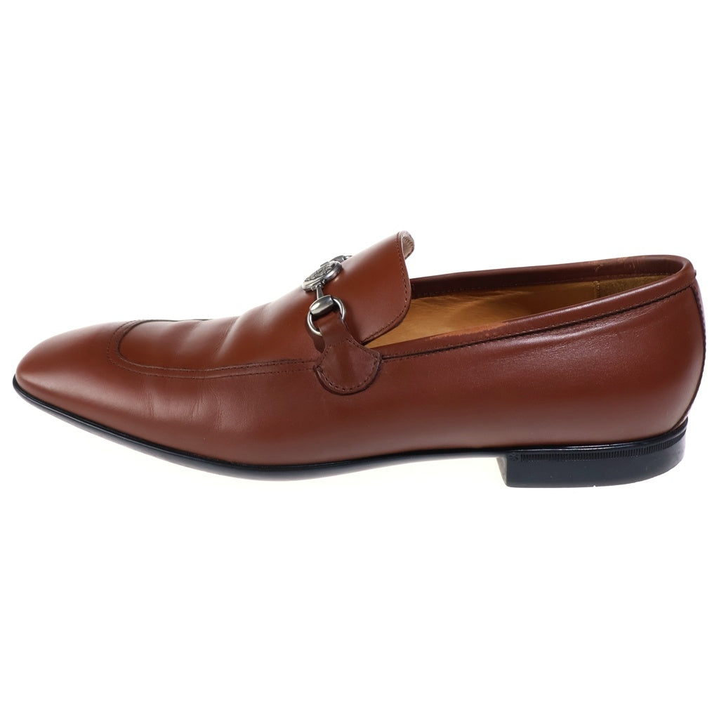 GUCCI(グッチ) ホースビット クレストロゴ カーフレザー スリッポン ローファー ブラウン 189991