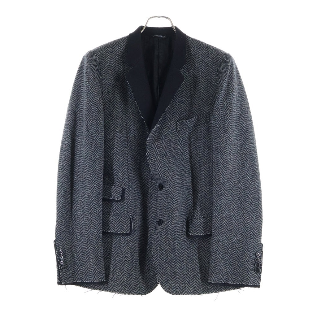 DOLCE & GABBANA(ドルチェアンドガッバーナ) フラップポケット 2B テーラードジャケット グレー G2V03T