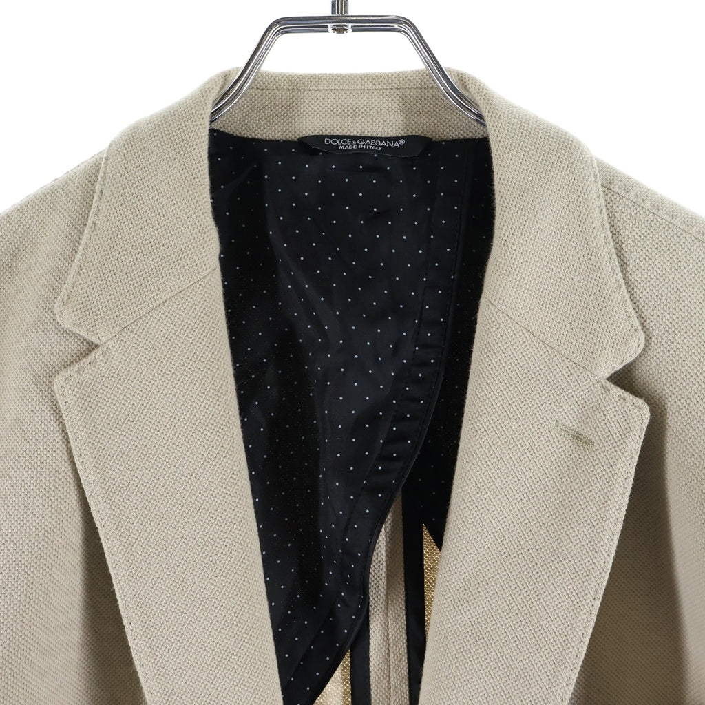 DOLCE & GABBANA(ドルチェアンドガッバーナ) 2B テーラード ジャケット ベージュ G2CQ9T