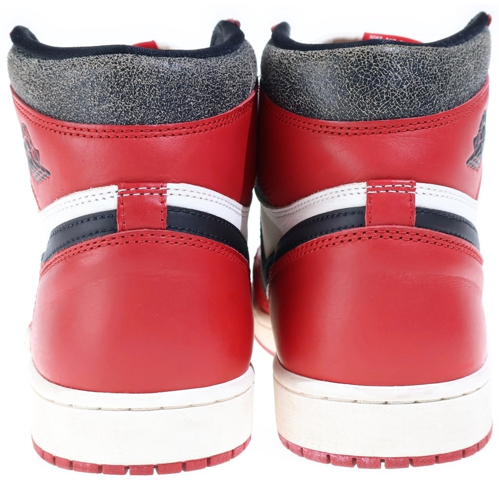 NIKE(ナイキ) AIR JORDAN1 HIGH OG LOST & FOUND CHICAGO エアジョーダン1 ロスト アンド ファウンド シカゴ ハイカットスニーカー ホワイト/レッド US12/30cm DZ5485-612