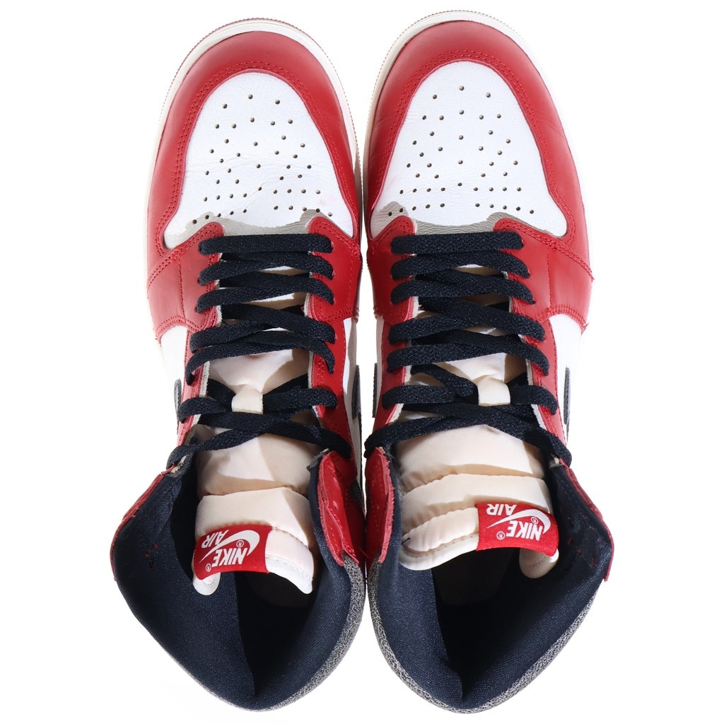 NIKE(ナイキ) AIR JORDAN1 HIGH OG LOST & FOUND CHICAGO エアジョーダン1 ロスト アンド ファウンド シカゴ ハイカットスニーカー ホワイト/レッド US12/30cm DZ5485-612