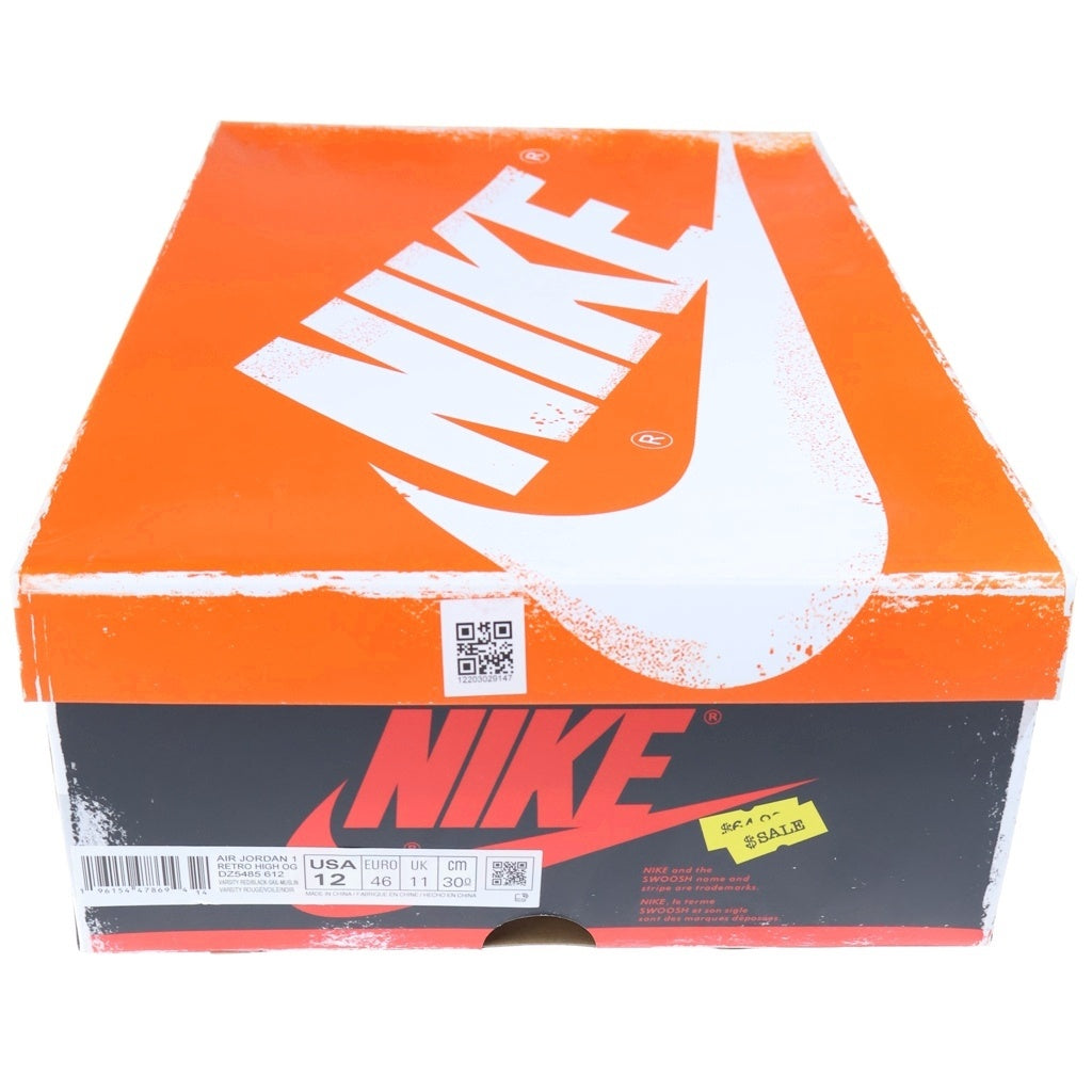 NIKE(ナイキ) AIR JORDAN1 HIGH OG LOST & FOUND CHICAGO エアジョーダン1 ロスト アンド ファウンド シカゴ ハイカットスニーカー ホワイト/レッド US12/30cm DZ5485-612